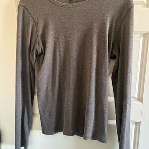 Everlane Brown Ribbed Knit Top